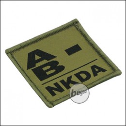 BE-X Bloodtype patch "AB, neg. - NKDA" - OD green