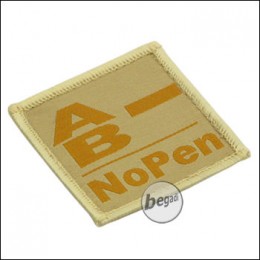 BE-X Bloodtype patch "AB, neg. - NoPen" - TAN