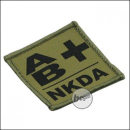 BE-X Bloodtype patch "AB, pos. - NKDA" - OD green