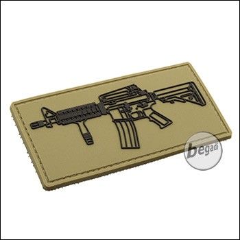 Begadi 3D Badge "HW4 Sopmod", Classic, made of hard rubber, with Velcro - TAN