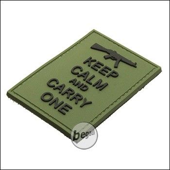 BE-X 3D badge "Carry an MP5", hard rubber, with velcro - olive