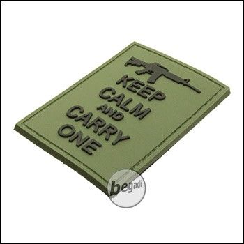 BE-X 3D badge "Carry an M4", hard rubber, with velcro - olive