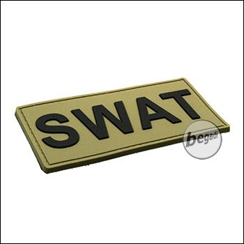 BE-X 3D Abzeichen "SWAT - TAN" aus Hartgummi