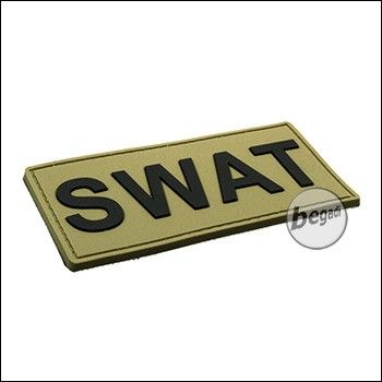 BE-X 3D Badge "SWAT - TAN" made of hard rubber