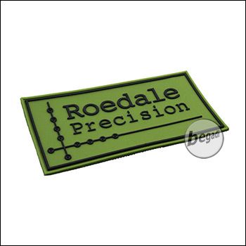 3D Abzeichen "ROEDALE" aus Hartgummi, mit Klett - olive