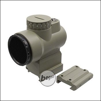 Begadi 1x25 Short Dot - with Killflash, Low &amp; QD Riser Mount - TAN