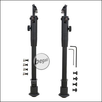 Begadi "Multi Purpose Sniper" Zweibein / Bipod, Sidemount Edition, für M-LOK & Keymod Systeme -schwarz-