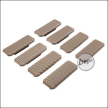 Begadi Rail Cover Set "Type 1", flach, für M-LOK, 8 Stück -TAN-