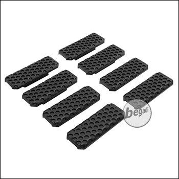 Begadi Rail Cover Set "Type 3", flach, für M-LOK, 8 Stück -schwarz-