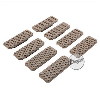 Begadi Rail Cover Set "Type 3", flach, für M-LOK, 8 Stück -TAN-