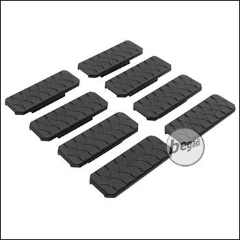 Begadi Rail Cover Set "Type 5", flach, für M-LOK, 8 Stück -schwarz-