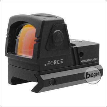 xFORCE XFR02 / XR020 Solar Micro Red Dot (19mm) mit 2 Montagen & Killflash -schwarz-