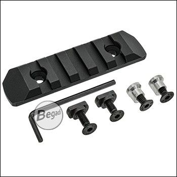 Begadi 21mm Alu Picatinny Rail for Keymod & M-LOK - 5 Slot Variant-