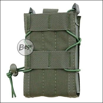 Begadi Basic Magazintasche / Mag Pouch für Sturmgewehre, (M4, AK etc.) aus Kunststoff & Nylon -olive-