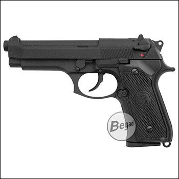 KJW M9 "PRO" GBB, Gas Version, with Begadi Stainless Efficiency Valve, CNC Alu Pistonheads, Case & Maintenance Kit (18+)