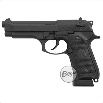 KJW M9 "PRO" GBB, CO2 Version, with Begadi Stainless Efficiency Valve, CNC Alu Pistonheads, Case & Maintenance Kit (18+)