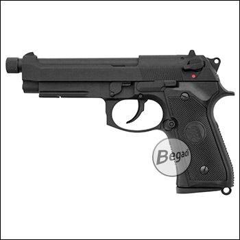 KJW M9 A1 "PRO" GBB, Gas Version, with Begadi Stainless Efficiency Valve, CNC Alu Pistonheads, Case & Maintenance Kit (18+)