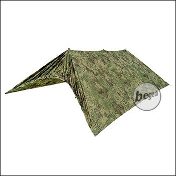 BE-X FronTier One Tarp "Ranger 3" 325cm x 280cm + tent function - 70D Nylon - PenCott Greenzone