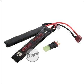 Begadi "IMPERIO" LiPo Akku 7,4V 1100mAh 25C Double Stick mit Dean & Adapter auf Mini TAM