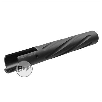 Begadi Twisted Outer Barrel with 11mm CW thread for 1911 / HiCapa GBB -black-