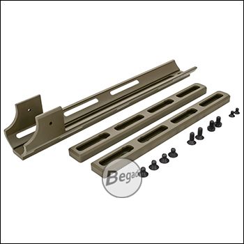 Begadi MK16 Sport ML System (M-LOK kompatibler Handguard & Rails aus Aluminium), flexibel montierbar -TAN / FDE-
