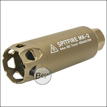 Begadi SPITFIRE MK2 RGB Tracer mit Mündungsfeuer Simulation (14mm CCW, 11mm CW) -TAN / FDE-