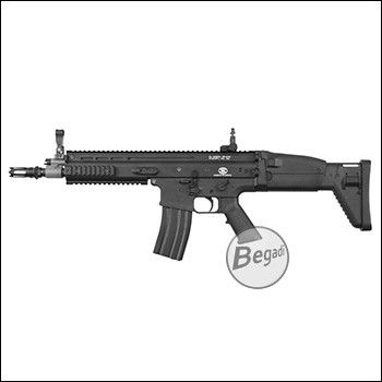 Begadi MK16 Sport / FN Herstal SCAR-L Upgrade S-AEG mit Begadi CORE EFCS / Mosfet & PRO HopUp, Metall Version -schwarz- (frei ab 18 J.)