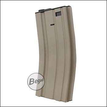 Begadi M4 / M16 / MK16 sheet steel midcap magazine (140 BBs) - TAN -