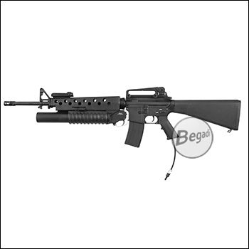 E&C M16 incl. M203 UGL with Begadi HPA / CO2 system and PRO HopUp (18+)