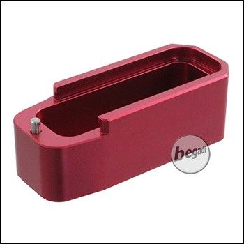 E&amp;C CNC Alu Tactical Magazine Shoe / Base Pad (Drawing Aid) for M4 / M16 Magazines -red-