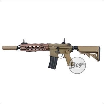 E&C SMR16 10,5" -GEN.4- Semi AEG with Begadi CORE EFCS / Mosfet & PRO HopUp & QD Silencer - RAL (18+)