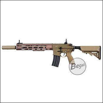 E&C SMR16 14,5" Carbine -GEN.4- S-AEG mit Begadi CORE EFCS / Mosfet, PRO HopUp & QD Silencer - RAL (frei ab 18 J.)