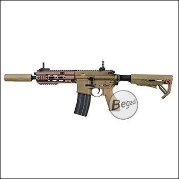 E&C SMR16 7" CQB -GEN.4- Semi AEG with Begadi CORE EFCS / Mosfet & PRO HopUp & QD Silencer - RAL (18+)