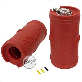 Begadi Frag Grenade Set, gasbetrieben, modular, für 140 / 180 BBs, rot (frei ab 18 J.)
