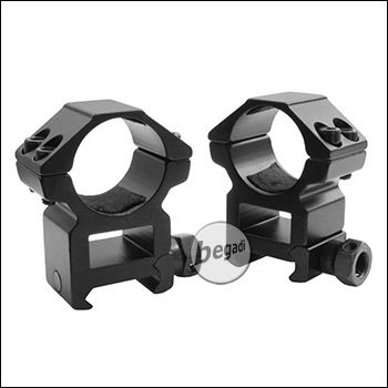 Begadi Alu mounting rings 25,4mm -High Profile-, set of 2 rings