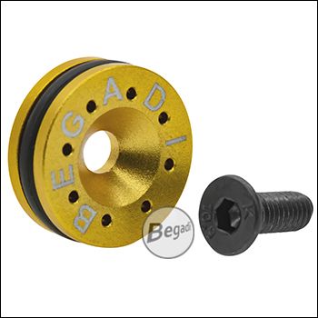 Begadi CNC aluminum pistonhead for GBB handguns (13mm version) with ventilation -gold color-