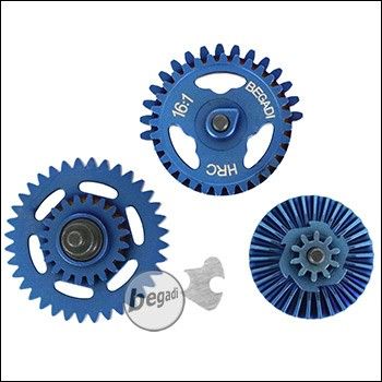 Begadi HRC 16:1 Speed Gearset (hardened) - Titanium Blue