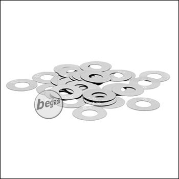 Begadi Shim Set with laser engraving 0.10mm x 30 pieces, outer diameter 7mm
