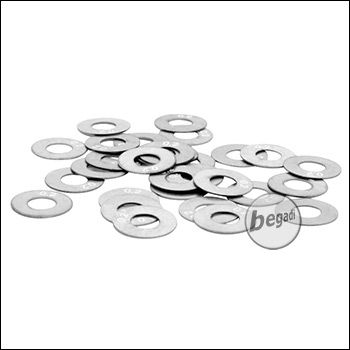 Begadi Shim Set with laser engraving 0.20mm x 30 pieces, outer diameter 7mm