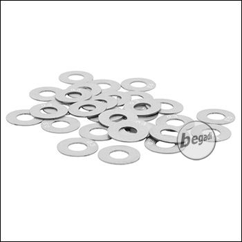 Begadi Shim Set with laser engraving 0.30mm x 30 pieces, outer diameter 7mm