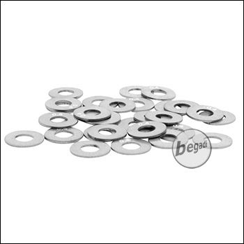 Begadi Shim Set with laser engraving 0.40mm x 30 pieces, outer diameter 7mm
