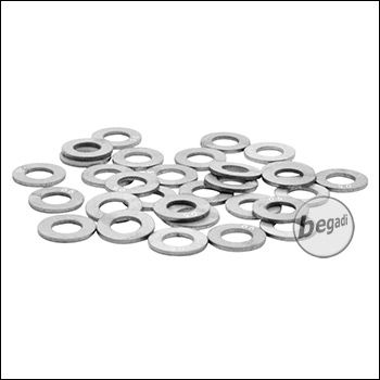 Begadi Shim Set with laser engraving 0.50mm x 30 pieces, outer diameter 6mm