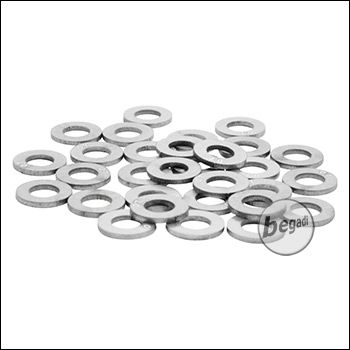 Begadi Shim Set with laser engraving 0.70mm x 30 pieces, outer diameter 6mm
