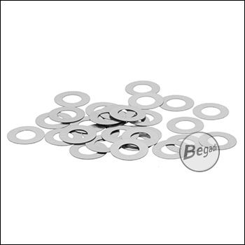 Begadi Shim Set with laser engraving 0.10mm x 30 pieces, outer diameter 6mm