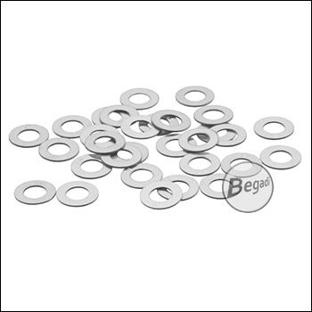 Begadi Shim Set with laser engraving 0.30mm x 30 pieces, outer diameter 6mm