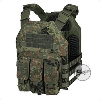 Begadi Plate Carrier "UNIVERSAL" (Set inklusive SAPI Dummys), flecktarn - Größe XL