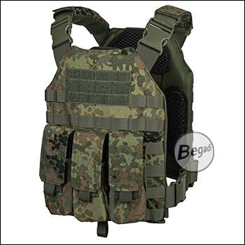 Begadi Plate Carrier "LIGHTWEIGHT" (Set including SAPI Dummies), flecktarn - Size XL