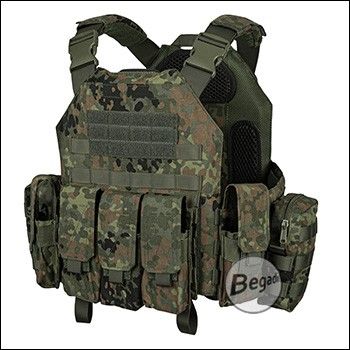 Begadi Value Plate Carrier "Version 2" (Set including SAPI Dummies), flecktarn - Size XL