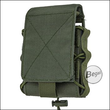 Begadi Universal Magazine Pouch, large "Battlerifle", fully adjustable, with 2 removable lids, od-green