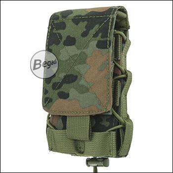 Begadi Universal Magazintasche, standard "Assaultrifle", voll einstellbar, mit 2 abnehmbaren Deckeln, flecktarn